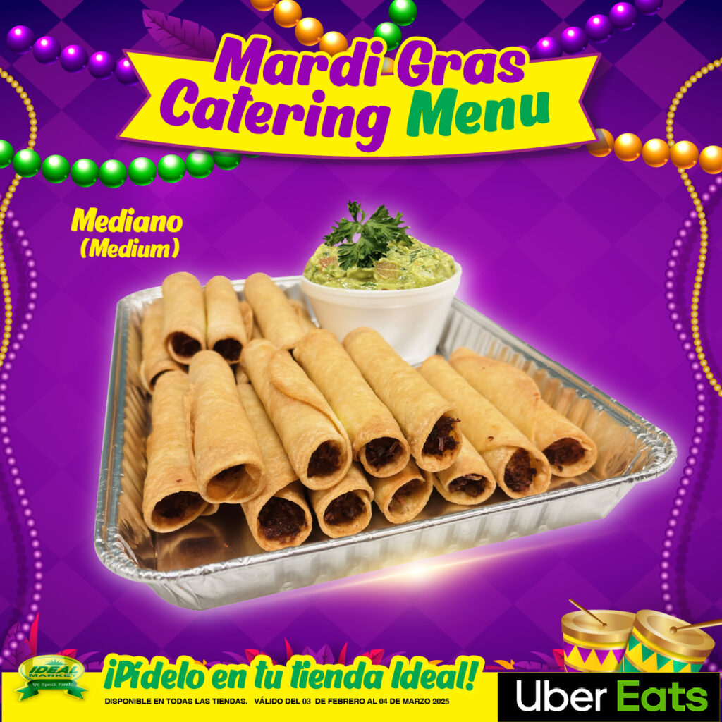mardi gras catering menu