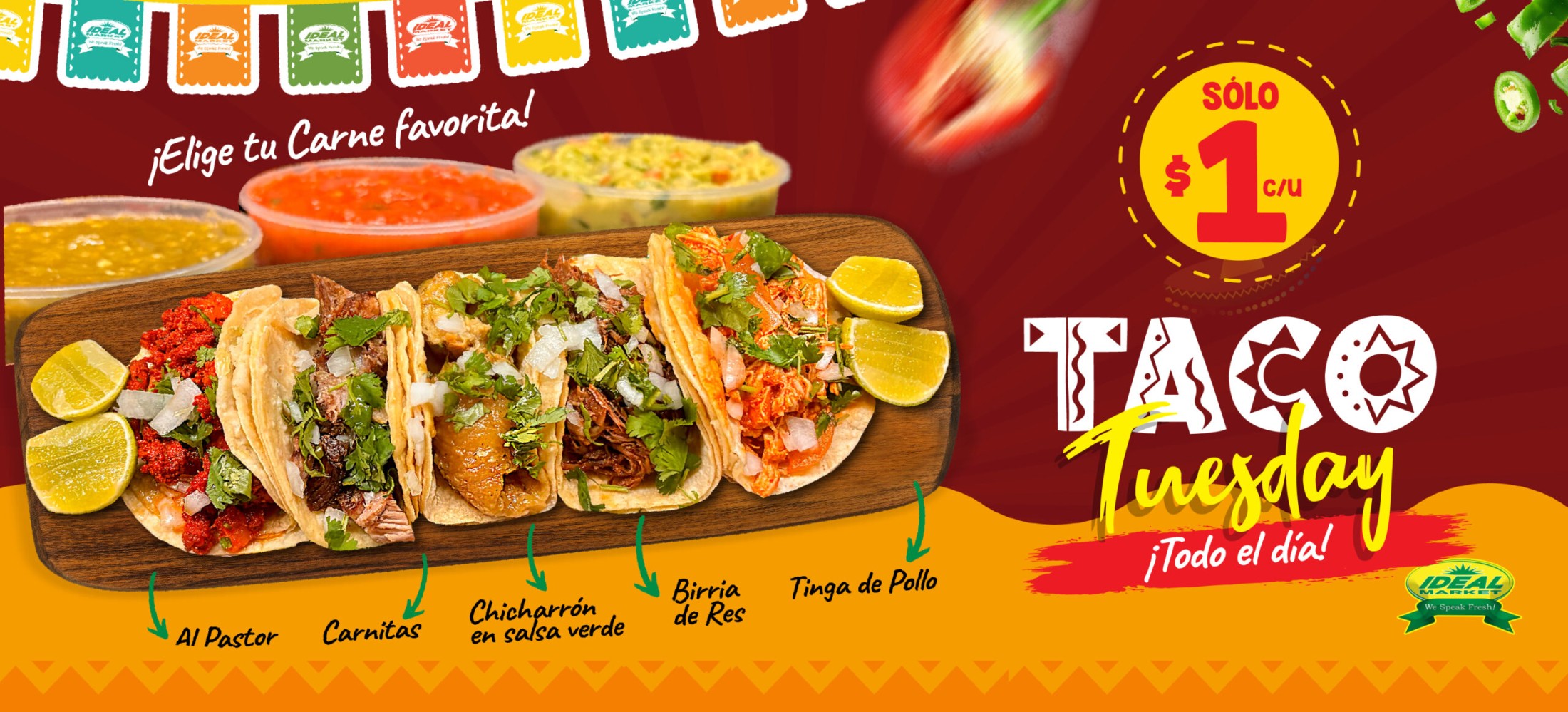 Tacos Tuesday - Only $1 ea.