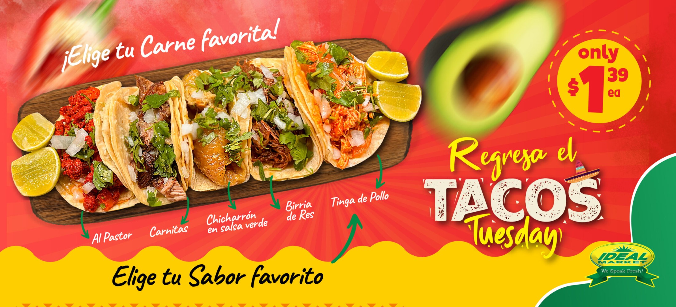 taco tuesday only $1.39