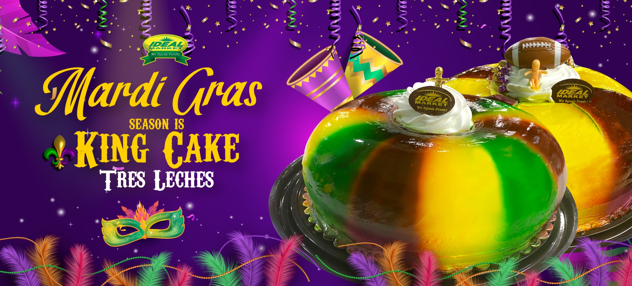 Mardi Gras season, King Cake, Tres leches